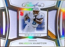 2025 Panini Flawless Debut Duals Omarion Hampton #17 card