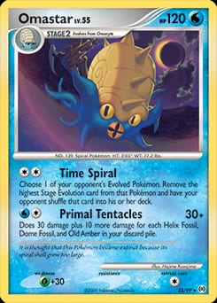 2009 Arceus Omastar #23 card