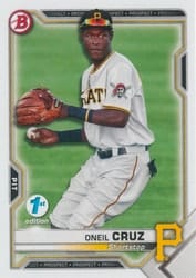 2021 Bowman 1st Edition Base Set Oneil Cruz #BP-24 card