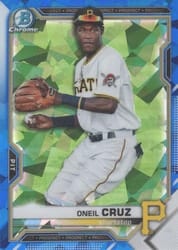 2021 Bowman Sapphire Edition Base Set Oneil Cruz #BCP-24 card