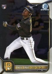 2022 Bowman Chrome Base Set Oneil Cruz #45 card