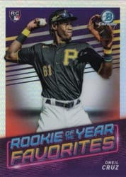 2022 Bowman ROY Favorites Oneil Cruz #ROYF-5 card