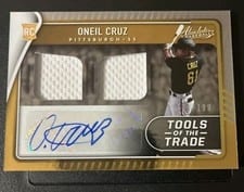 2022 Panini Absolute Tools of the Trade 2 Swatch Signatures Oneil Cruz #TT2S-OC card