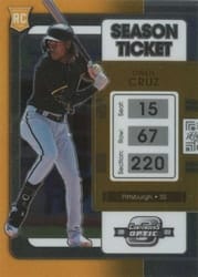 2022 Panini Chronicles Contenders Optic Oneil Cruz #3 card