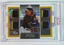 2022 Panini Three and Two Rookie Quad Jerseys Oneil Cruz #RQJ-OC card