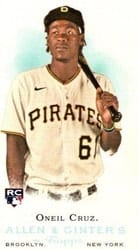 2022 Topps Allen & Ginter Mini Rookie Design Variations Oneil Cruz #RDV-3 card