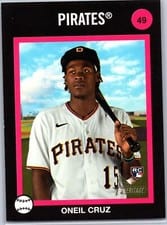 2022 Topps Heritage 1973 Topps Venezuela Stamps Oneil Cruz #49 card