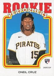 2022 Topps Heritage Rookie Performers Oneil Cruz #RP-5 card