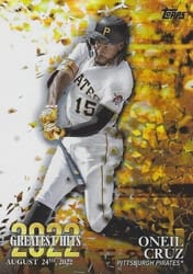 2023 Topps 2022's Greatest Hits Oneil Cruz #22GH-6 card