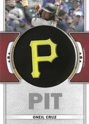 2023 Topps Team Logo Manufactured Patches Oneil Cruz #TLP-OC card