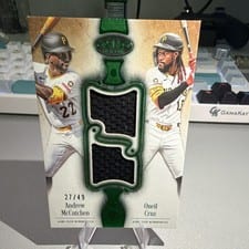 2026 Topps Tier One Dual Player Relics Oneil Cruz #DPR-MC card