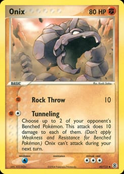 2004 FireRed & LeafGreen Onix #42 card