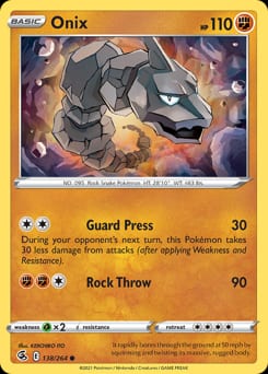 Fusion Strike Onix #138 card