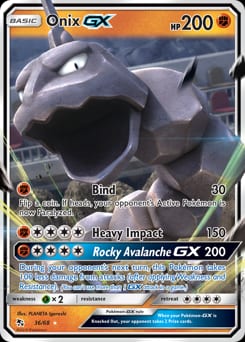 Hidden Fates Onix-GX #36 card