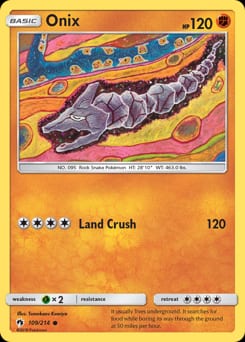 Lost Thunder Onix #109 card