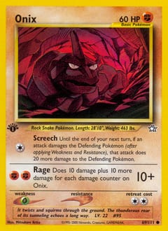 Neo Genesis Onix #69 card