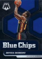 2020-21 Panini Mosaic Blue Chips Onyeka Okongwu #1 card