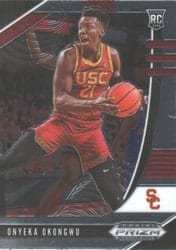 2020 Panini Prizm Draft Picks Base Set Onyeka Okongwu #45 card