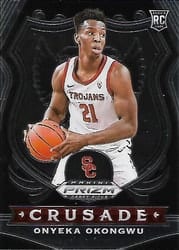 2020 Panini Prizm Draft Picks Base Set Onyeka Okongwu #85 card