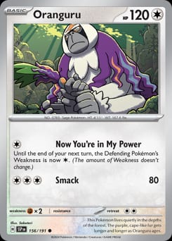 Surging Sparks Oranguru #156 card