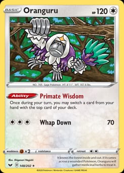 Sword & Shield Oranguru #148 card