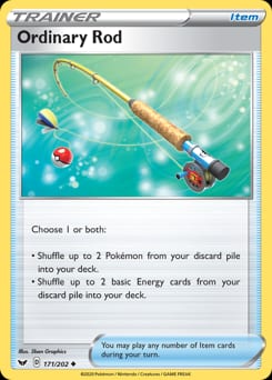 2020 Sword & Shield Ordinary Rod #171 card