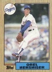 1987 Topps Base Set Orel Hershiser #385 card