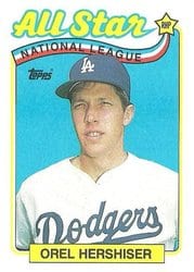 1989 Topps Base Set Orel Hershiser #394 card