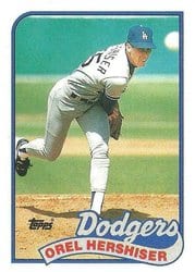 1989 Topps Base Set Orel Hershiser #550 card