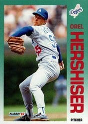 1992 Fleer Base Set Orel Hershiser #459 card