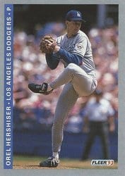 1993 Fleer Base Set Orel Hershiser #63 card