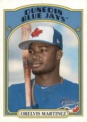 2021 Topps Heritage Minor League Base Set Orelvis Martinez #98 card