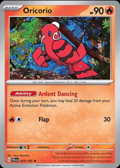 Paldea Evolved Oricorio #33 card