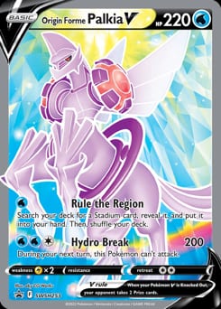 SWSH Black Star Promos Origin Forme Palkia V #SWSH253 card