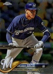 2018 Topps Chrome Base Set Orlando Arcia #135 card