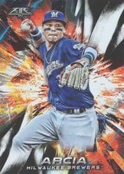 2018 Topps Fire Base Set Orlando Arcia #19 card