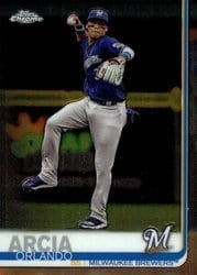 2019 Topps Chrome Base Set Orlando Arcia #189 card