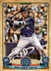 2019 Topps Gypsy Queen Base Set Orlando Arcia #252 card