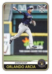 2020 Topps Big League Base Set Orlando Arcia #164 card