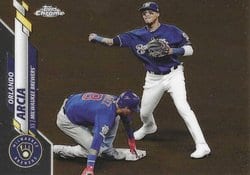 2020 Topps Chrome Base Set Orlando Arcia #140 card