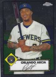 2021 Topps Chrome Platinum Anniversary Base Set Orlando Arcia #283 card