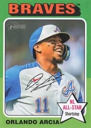 2024 Topps Heritage Mini Base Set Orlando Arcia #106 card