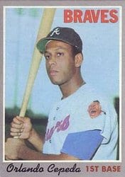 1970 Topps Base Set Orlando Cepeda #555 card