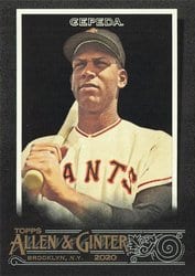 2020 Topps Allen & Ginter X Base Set Orlando Cepeda #320 card
