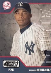 2002 Upper Deck 40-Man Base Set Orlando Hernandez #447 card