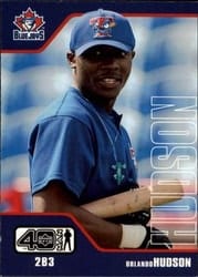 2002 Upper Deck 40-Man Base Set Orlando Hudson #64 card