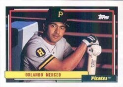 1992 Topps Base Set Orlando Merced #637 card