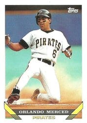 1993 Topps Base Set Orlando Merced #378 card