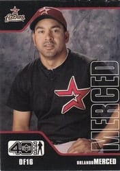 2002 Upper Deck 40-Man Base Set Orlando Merced #475 card