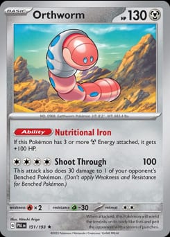 Paldea Evolved Orthworm #151 card